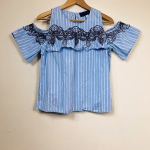 Blue Rain tops s sleeve Size M